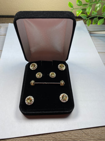 Magnetic Number Pin set with Earrings and collar bar adult 15mm/13mm