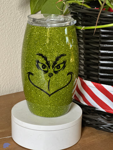 Holiday Green Man tumbler