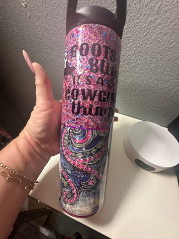 boots and bling cowgirl tumbler