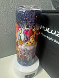 lady and the tramp inspired fabric tumbler