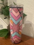 flowers and southwest  tumbler